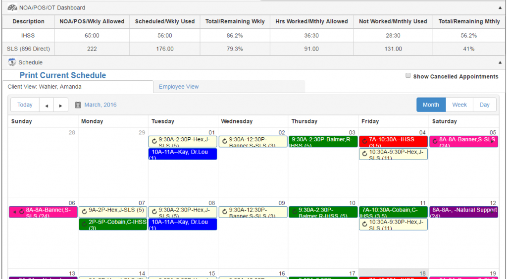 schedule client view in web app - QuickSolvePlus | SLS - ILS Scheduling ...